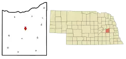 Location of David City, Nebraska