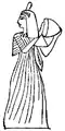 Ancient Egyptian woman playing drum