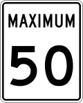 RB-1 Maximum Speed Limit (ex: 50&nbsp;km/h)