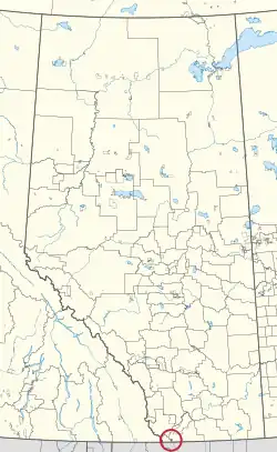 Location in Alberta
