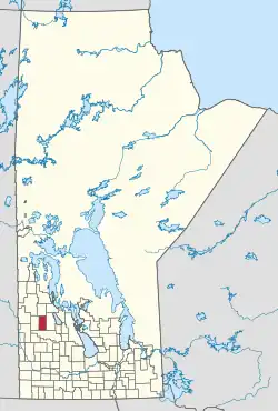 Location of Gilbert Plains Municipality in Manitoba