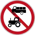 No freight vehicles and tractors