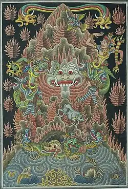 Linga Bawa Shiva's painting is based on the symbolism of the linga and yoni. I. Goesti Molog