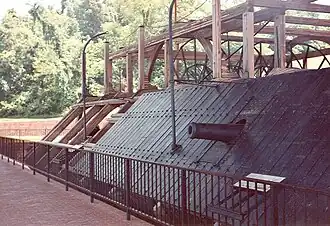 the cannons on the side of the Cairo.