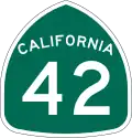 State Route 42 marker