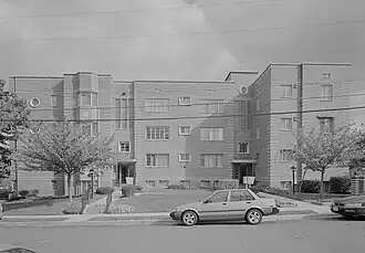 An older photograph of The Calvert Manor, a building added to the National Register of Historic Places.