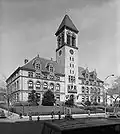 Cambridge, Massachusetts City Hall, built in 1888 and 1889.