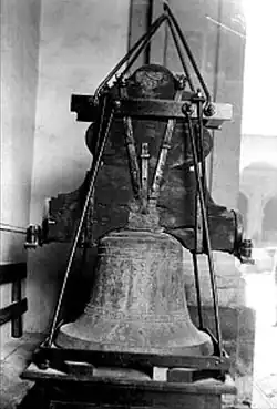 The Dolores Bell waiting for its placement in 1935
