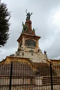 Monument at the site of the Battle of Salta inaugurated in 1910, The side reliefs are the work of famed Argentinian sculptor Lola Mora.