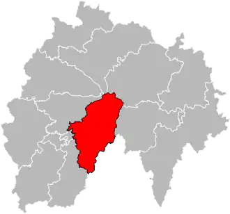 Situation of the canton of Vic-sur-Cère in the department of Cantal