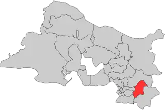 Situation of the canton of Aubagne in the department of Bouches-du-Rhône