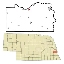 Location of Louisville, Nebraska
