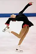 Catch foot layback spin (Jelena Glebova)