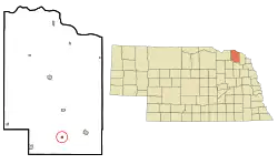 Location of Belden, Nebraska