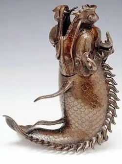 Censer of leaping carp transforming into dragon. Unknown artist. China 17th century, Ming Dynasty, Phoenix Art Museum.