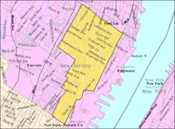 Census Bureau map of Cliffside Park, New Jersey