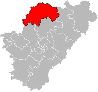 Situation of the canton of Charente-Nord in the department of Charente