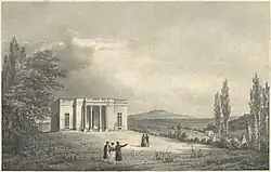 Pavillon de Lucienne, lithograph by C. Motte from the drawing by Renoux