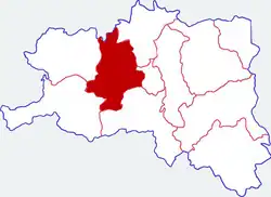 Location in Hanzhong