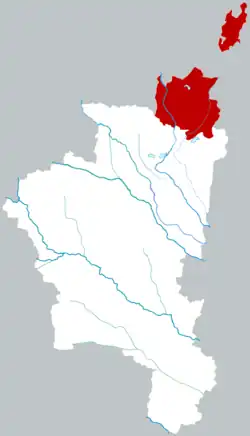 Location of Duji district in Huaibei city, China