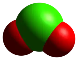 Space-filling model of crystal structure