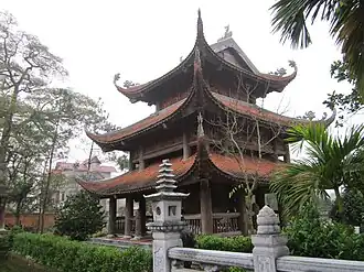 Drum tower of a Văn Lâm pagoda.