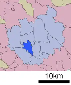 Location of Chūō-ku in Saitama