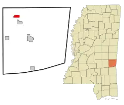 Location of Enterprise, Mississippi