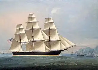 Clipper Eagle Wing off Hong Kong, c1860