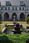 Statue of Jesus in the cloister garden