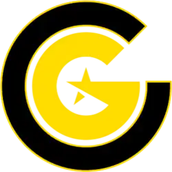 A stylized yellow letter 'G' within a larger black letter 'C'.