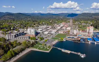 Aerial view of Coeur d'Alene