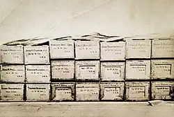 The coffins of fallen American Soldiers, (1906).