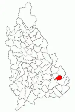 Location in Dâmbovița County
