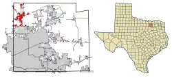 Location of Celina in Collin County, Texas