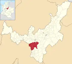 Location of Márquez Province in Colombia