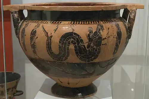 Vase painting of Nereus, with a fishtail