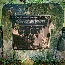 NRHP plaque with map of district