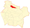 Location of the Ercilla commune in the Araucanía Region