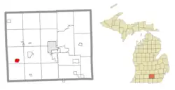 Location within Jackson County