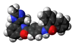 Space-filling model of conivaptan