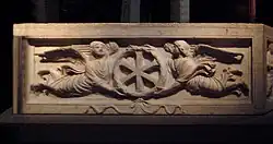Constantinople Christian sarcophagus with XI monogram, c. 400.