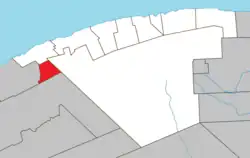 Location within La Haute-Gaspésie RCM