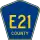 County Road E21 marker