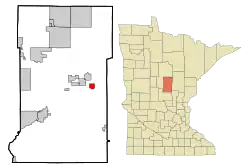 Location of Deerwood within Crow Wing County, Minnesota