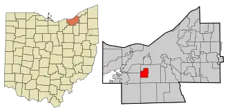 Location in Cuyahoga County, Ohio