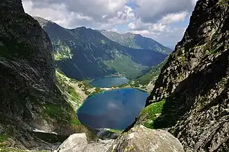 Czarny Staw pod Rysami and Morskie Oko lakes
