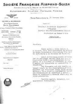 Declaration of work in 1934