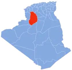 Map of Algeria highlighting El Bayadh