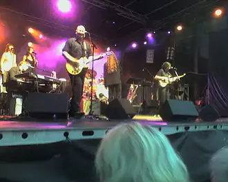 Dance with a Stranger on a reunion concert in Kristiansund in 2005 (Frode sings, Elg is in the back).